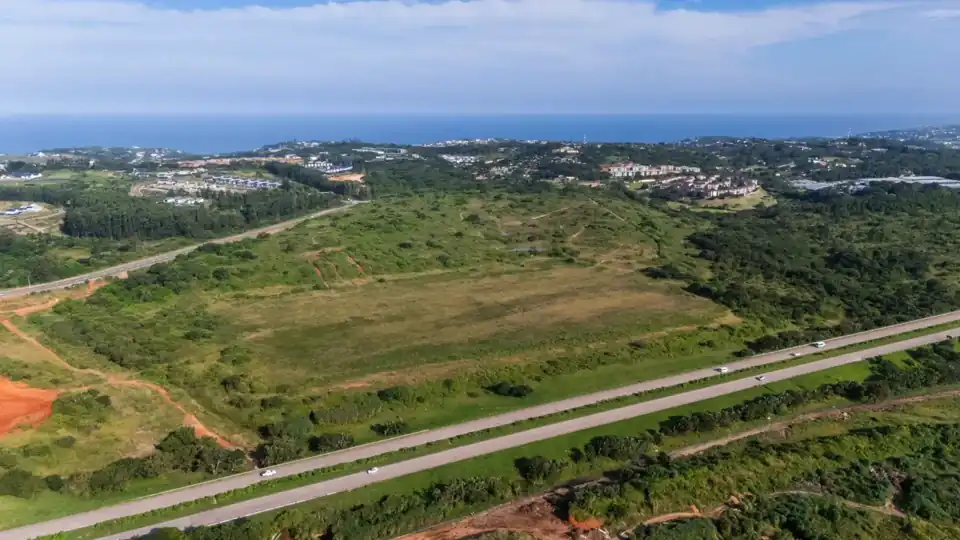 Aerial view of Lalela’s landscape and surrounding North Coast setting